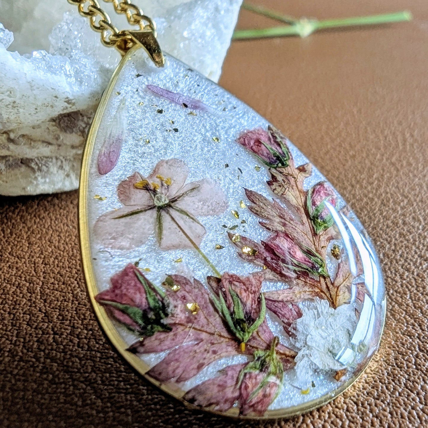 Collier "Bouquet de Mouron des Champs"