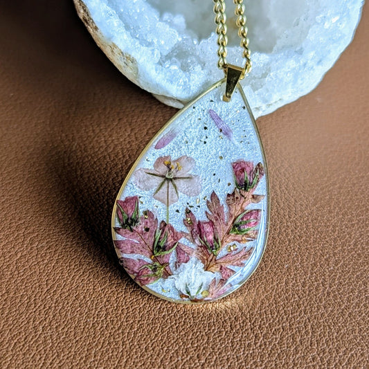 Collier "Bouquet de Mouron des Champs"